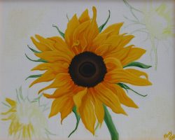 Painting of a sunflower